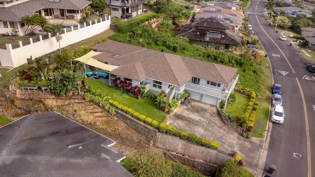 birds eye view of property featuring a residential view