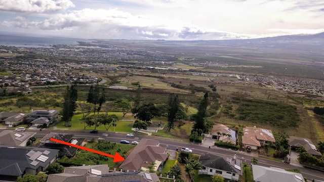 aerial view with a residential view