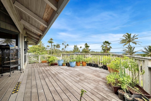 view of wooden deck