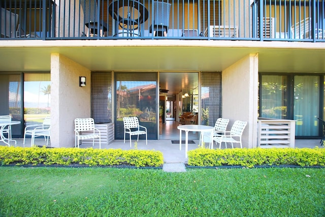 view of patio / terrace with a balcony