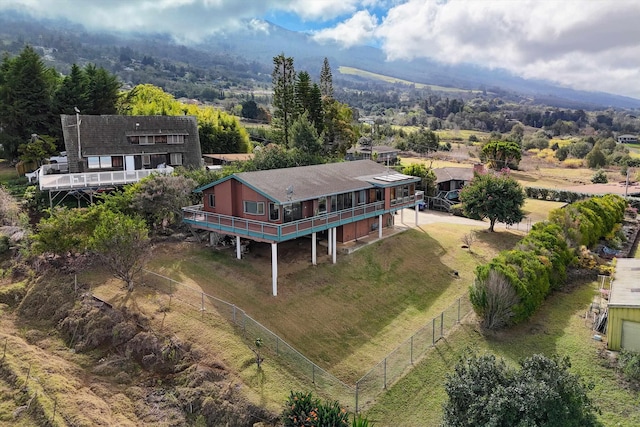 aerial view featuring a rural view