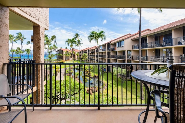 balcony featuring a residential view