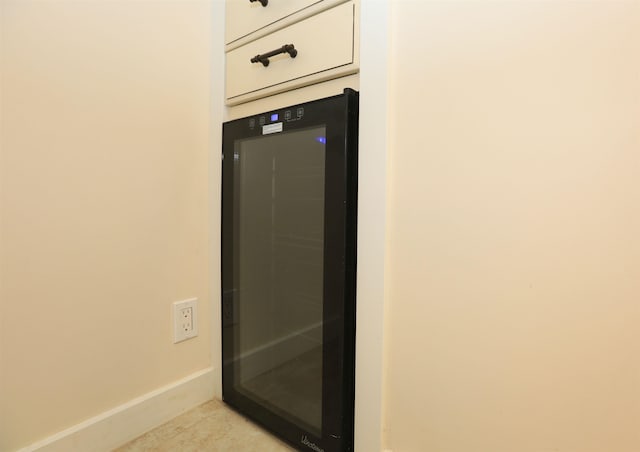 room details with beverage cooler