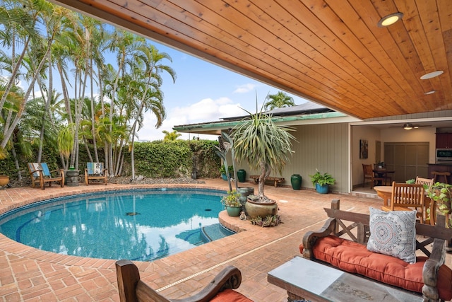 70 Pukolu Way, Kihei, HI 96753 - view of pool featuring a patio area and a ceiling fan