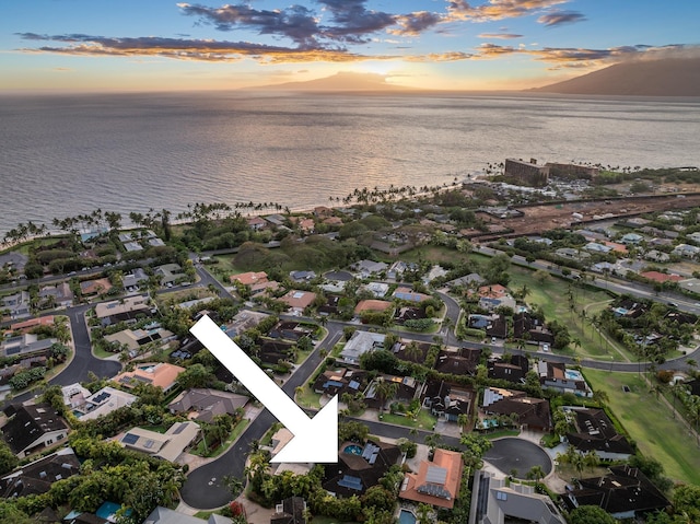 70 Pukolu Way, Kihei, HI 96753 - aerial view at dusk of a water view and a residential view