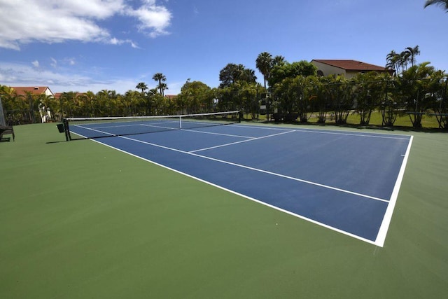 view of tennis court