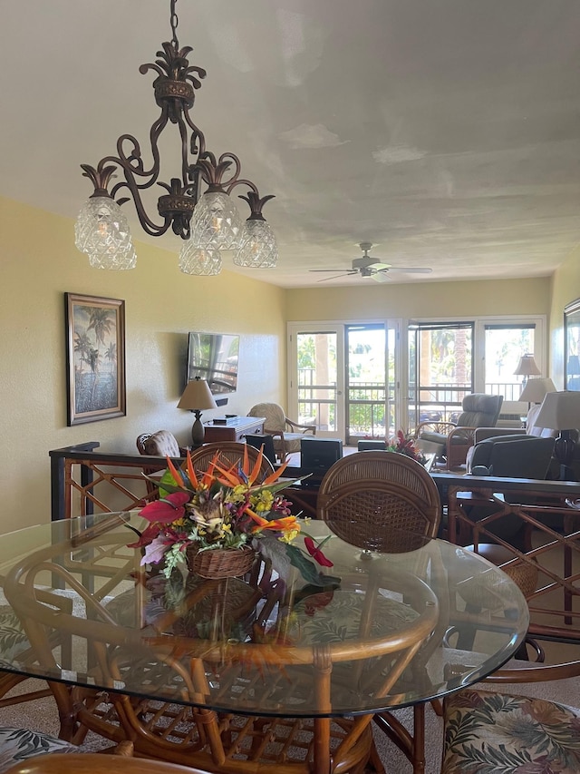 view of dining area