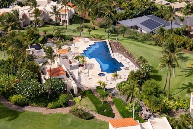 3150 Wailea Alanui Dr Unit 3007, Kihei, HI 96753 - bird's eye view of a pool area