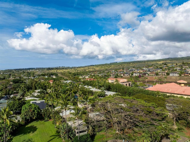 bird's eye view with a residential view