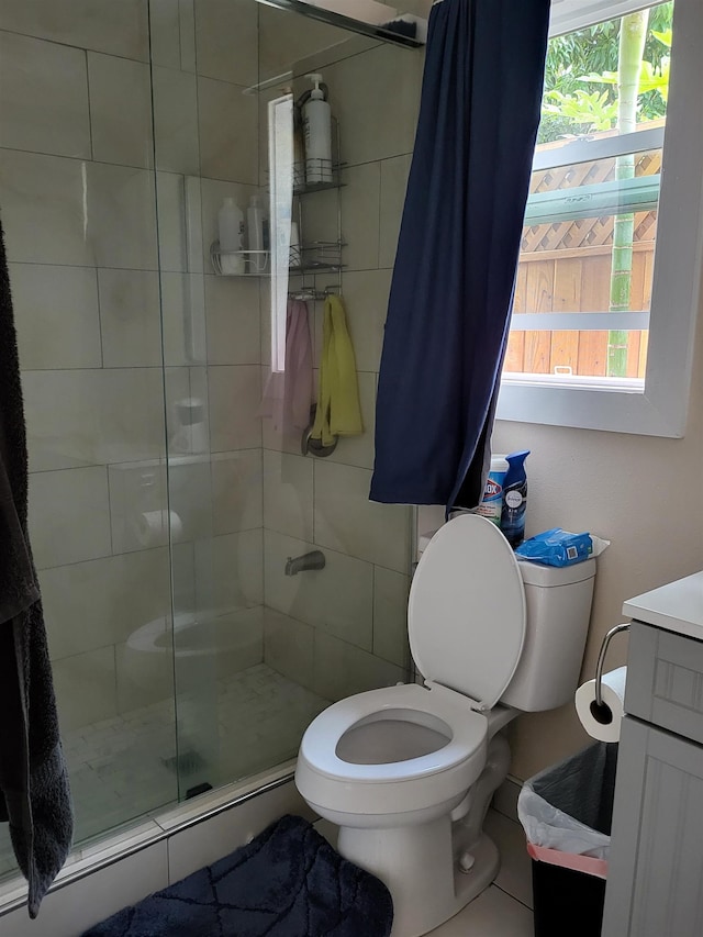 2170 Kahookele St, Wailuku, HI 96793 - bathroom featuring a shower stall, toilet, and vanity