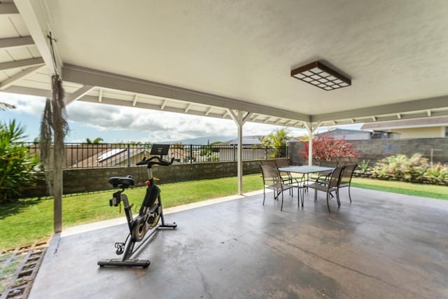 35 Emoloa Pl, Wailuku, HI 96793 - fenced backyard featuring a patio and outdoor dining space