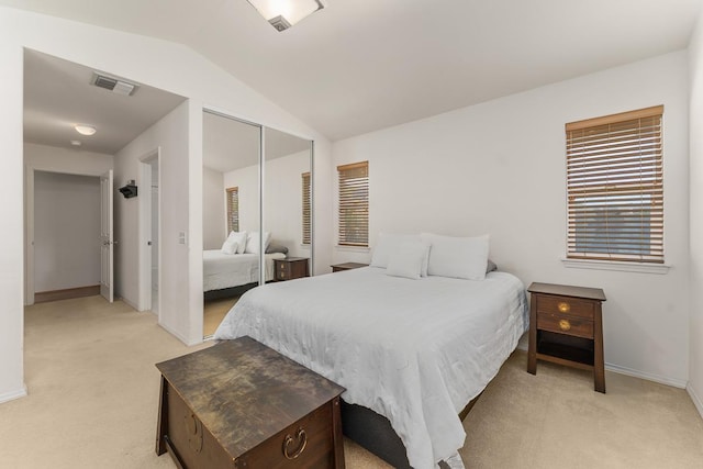 35 Emoloa Pl, Wailuku, HI 96793 - bedroom with light carpet, vaulted ceiling, and a closet
