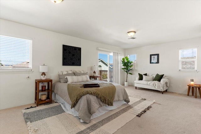 bedroom featuring carpet floors