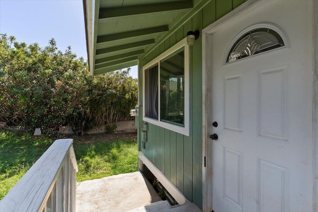 view of doorway to property