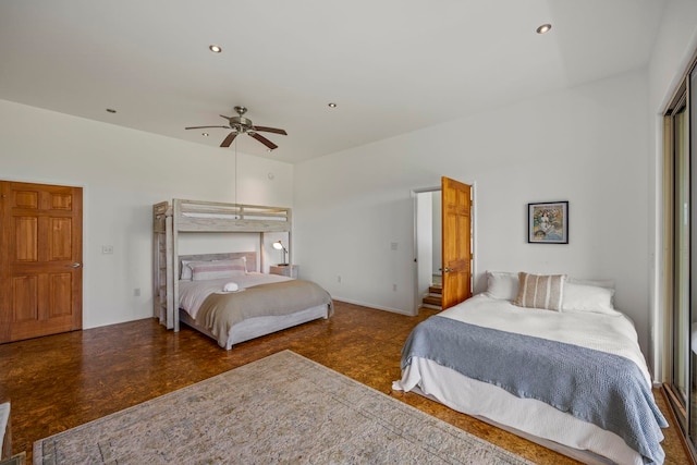 bedroom with ceiling fan