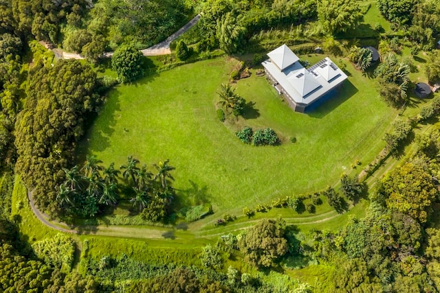 drone / aerial view with a rural view