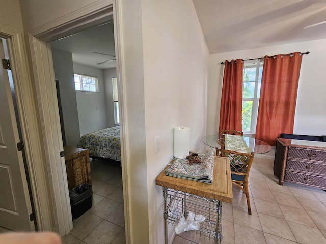 160 Kuli Puu St, Kihei, HI 96753 - dining space featuring light tile patterned floors and vaulted ceiling
