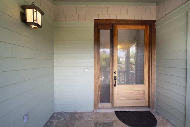 view of doorway to property