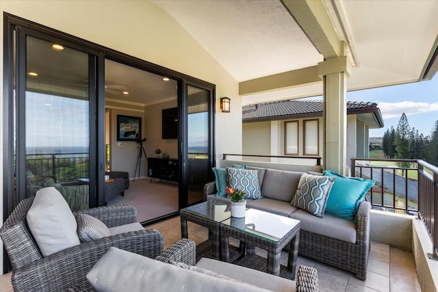 balcony with outdoor lounge area