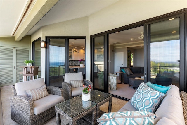 view of patio / terrace featuring outdoor lounge area