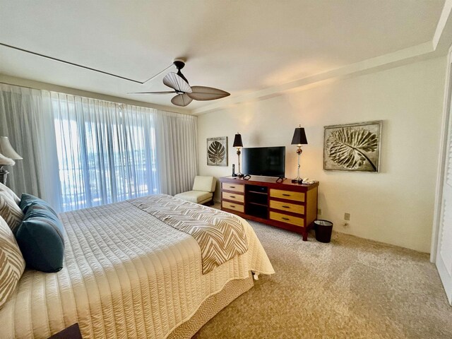 2481 Kaanapali Pkwy Unit 620V, Lahaina, HI 96761 - carpeted bedroom featuring ceiling fan