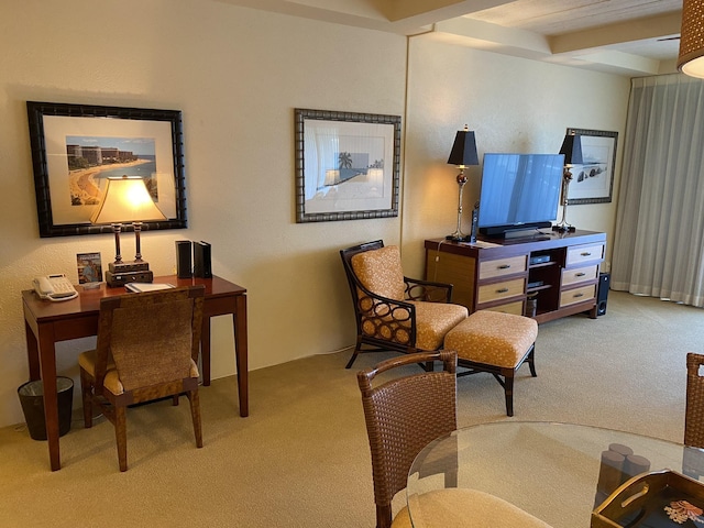 2481 Kaanapali Pkwy Unit 620V, Lahaina, HI 96761 - living room featuring carpet floors and an office area