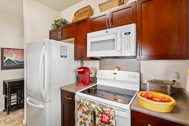 kitchen featuring white appliances