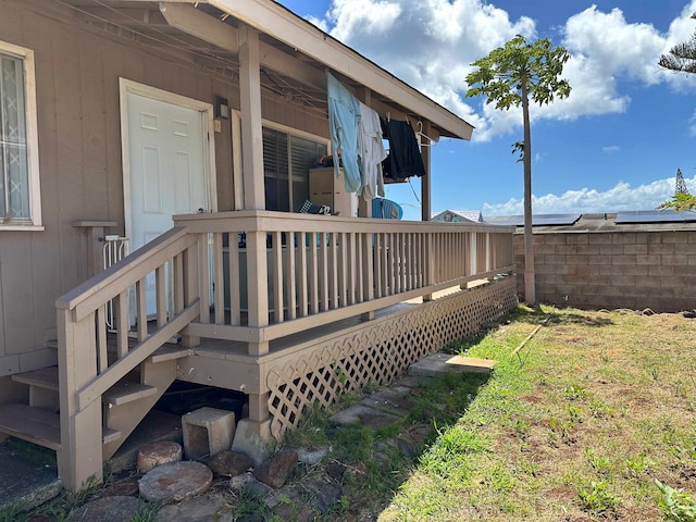 exterior space with a deck