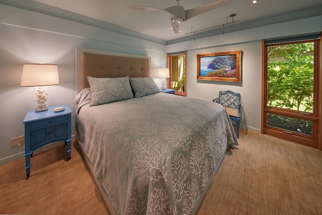 4000 Wailea Alanui Dr Unit 901, Kihei, HI 96753 - bedroom with light colored carpet and a ceiling fan