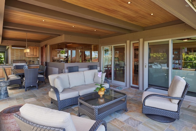 4000 Wailea Alanui Dr Unit 901, Kihei, HI 96753 - view of patio / terrace featuring outdoor lounge area and area for grilling