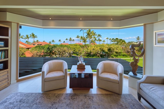 4000 Wailea Alanui Dr Unit 901, Kihei, HI 96753 - living area featuring wooden ceiling