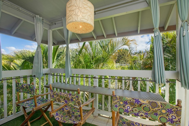 view of sunroom