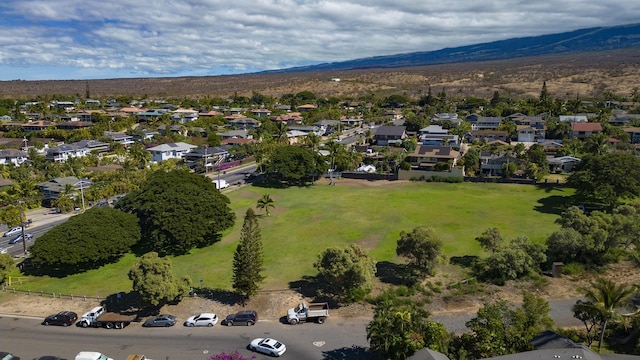 bird's eye view featuring a mountain view