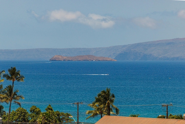 water view with a mountain view