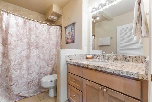 938 S Kihei Rd Unit 403, Kihei, HI 96753 - bathroom with vanity, tile patterned floors, and a shower with curtain