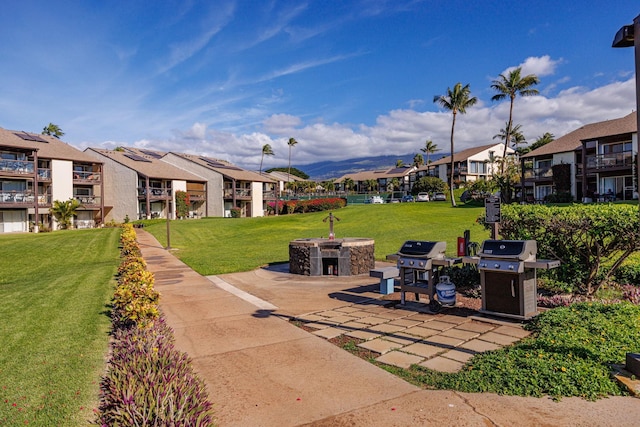 view of patio with grilling area