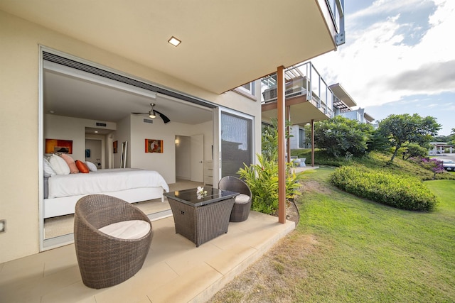 view of tiled bedroom