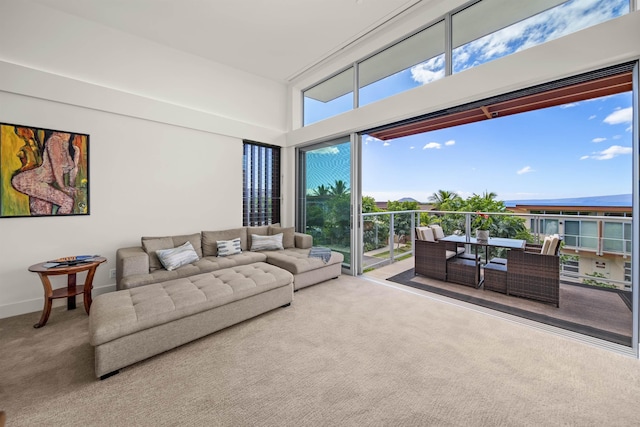 view of carpeted living room