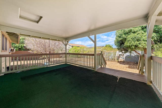 view of patio / terrace featuring a deck