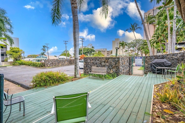 view of wooden deck