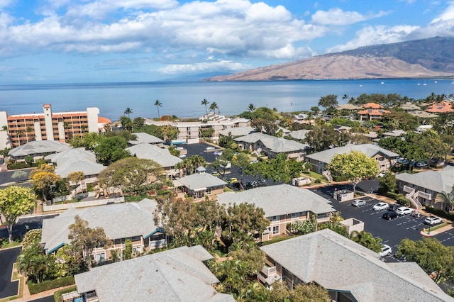 480 Kenolio Rd Unit 13-101, Kihei, HI 96753 - aerial perspective of suburban area featuring a water and mountain view