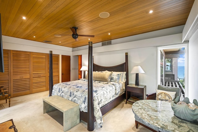4000 Wailea Alanui Dr Unit 502, Kihei, HI 96753 - carpeted bedroom with wood ceiling and recessed lighting