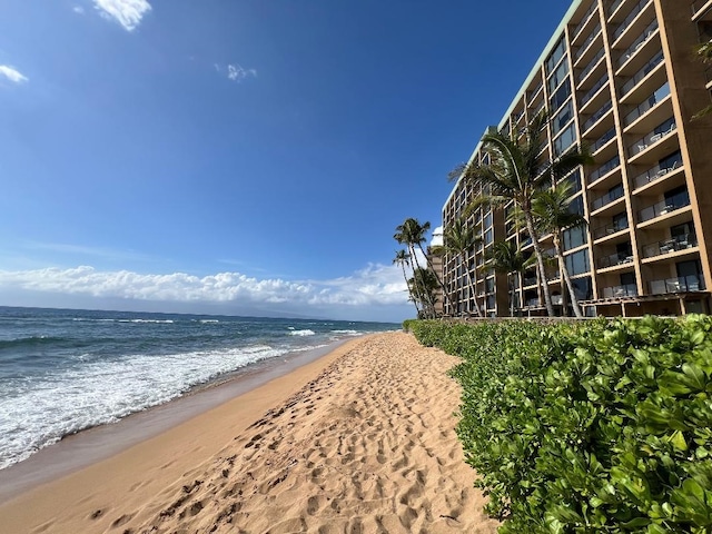 property view of water with a view of the beach