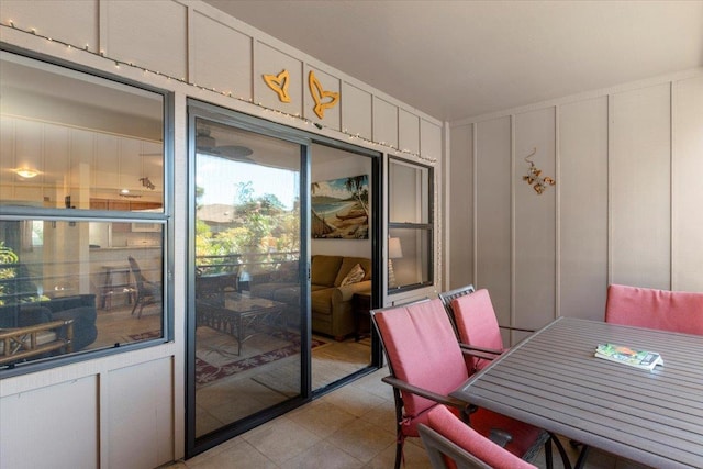 view of dining area