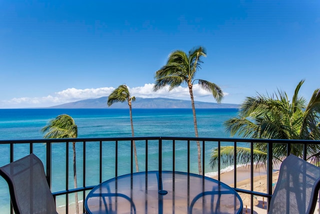 view of water feature featuring a mountain view