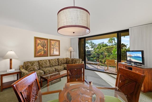 view of carpeted living room