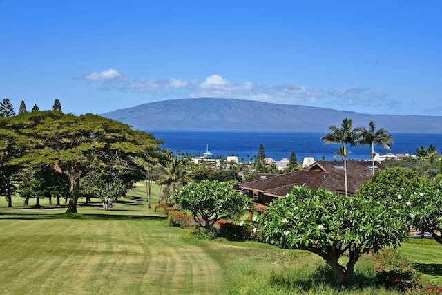 mountain view featuring a water view