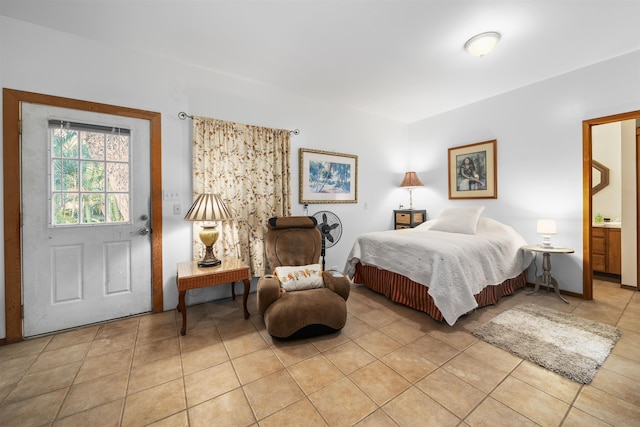 view of tiled bedroom