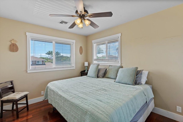 19 Heona Pl, Kihei, HI 96753 - bedroom featuring dark wood finished floors and ceiling fan