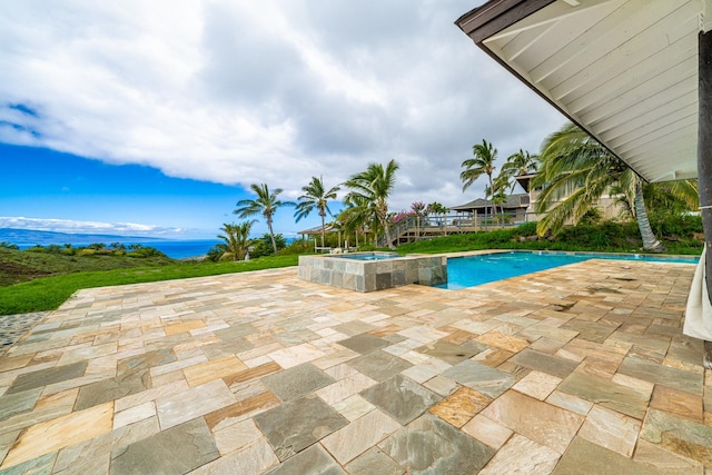 view of pool featuring a patio area